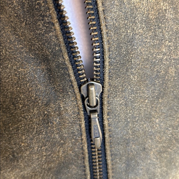WILSONS MAXIMA BROWN DISTRESSED ZIP LEATHER JACKET SZ S - Picture 8 of 16